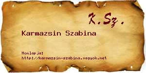 Karmazsin Szabina névjegykártya